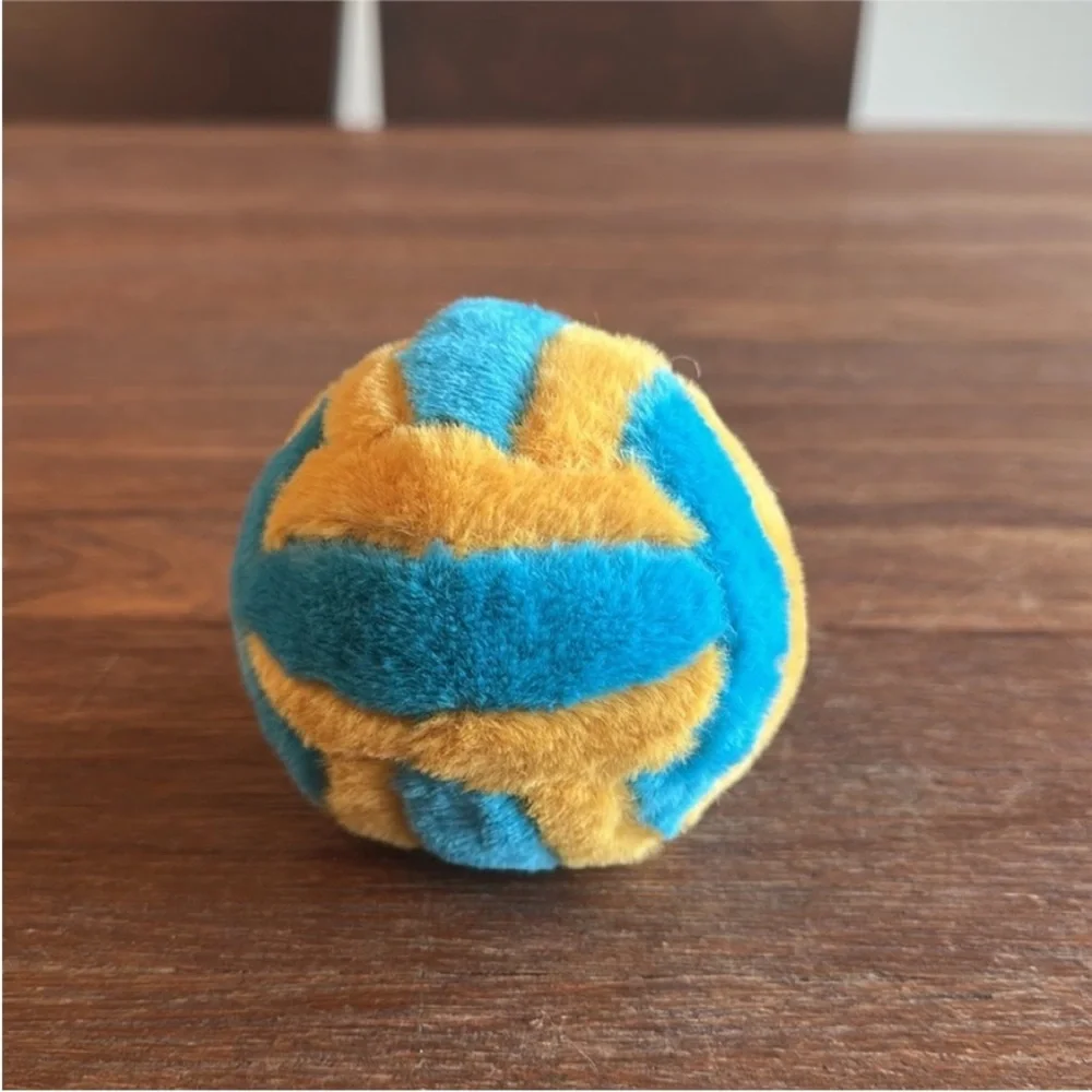 Volleyball Plush Keychain Bag Charm Cute Sports Gift Backpack Zipper Pendant